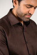 Dark Chocolate Pin Stripe Shirt