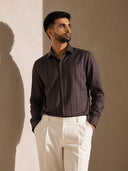 The Striped Horizon: Multicoloured Satin Stripes Shirt