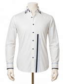 The Ivory Crest: White Giza Satin Shirt