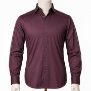 The Claret Prestige: Marron Giza Satin Shirt