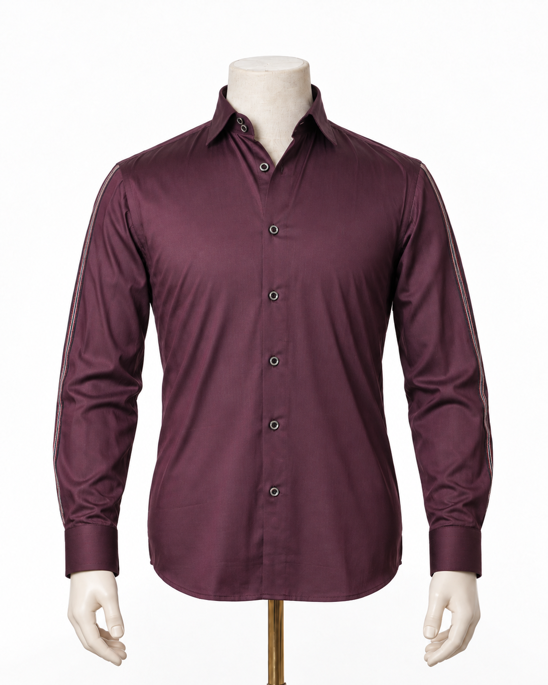 The Claret Prestige: Marron Giza Satin Shirt