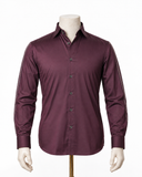 The Claret Prestige: Marron Giza Satin Shirt