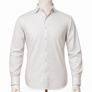 The Silver Horizon: Light Grey Candy Stripe Shirt