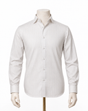 The Silver Horizon: Light Grey Candy Stripe Shirt