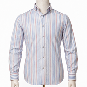 The Crystal Weave: White Seersucker Striped Shirt