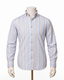 The Crystal Weave: White Seersucker Striped Shirt