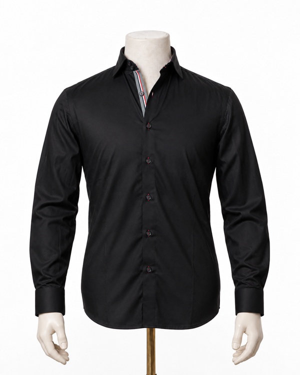 The Vanta Notch: Black Twill Shirt
