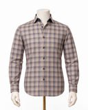 The Granite Placard: Dark Grey Plaid Giza Twill Shirt