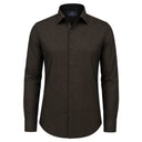 Deep Brown Herringbone Shirt