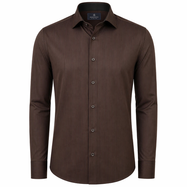 Dark Chocolate Pin Stripe Shirt