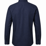 Navy blue Giza dobby shirt back view for men