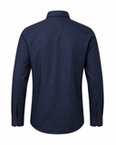 Navy blue Giza dobby shirt back view for men