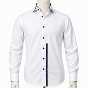 The Ivory Crest: White Giza Satin Shirt