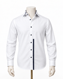 The Ivory Crest: White Giza Satin Shirt