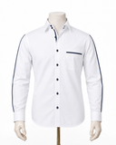 The Frosted Satin: White Giza Satin Shirt