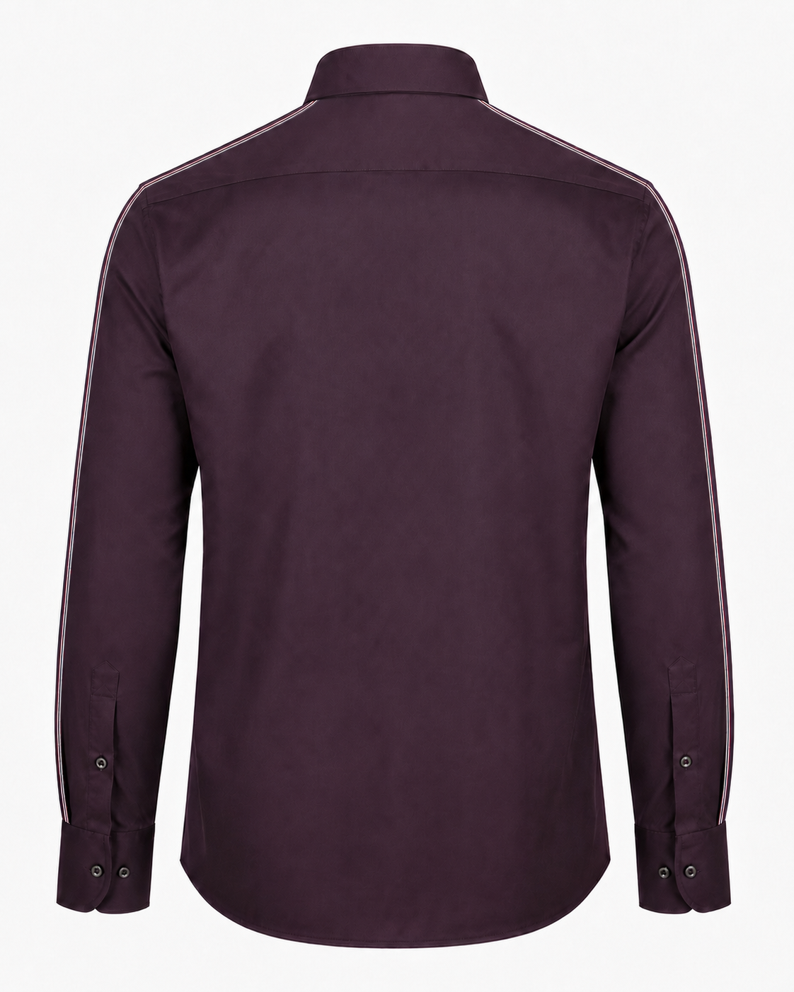 Marron Giza satin shirt back view for men