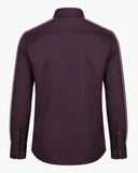 Marron Giza satin shirt back view for men