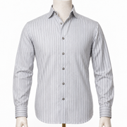 The Ashford Grey: Classic Grey Striped Shirt