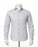 The Ashford Grey: Classic Grey Striped Shirt
