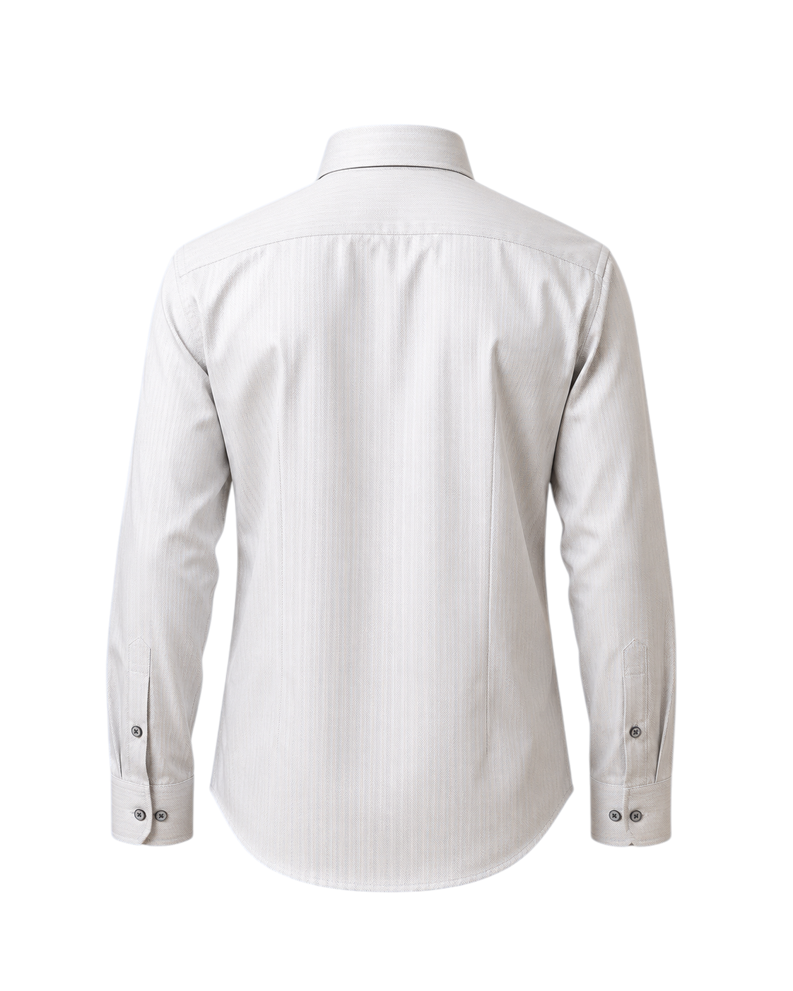 Ivory herringbone shirt back view for men