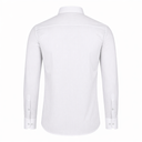 Light grey candy stripe shirt for men back view showing clean tailored fit