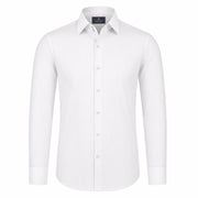Light grey shirt for men front view with candy stripe design in satin fabric