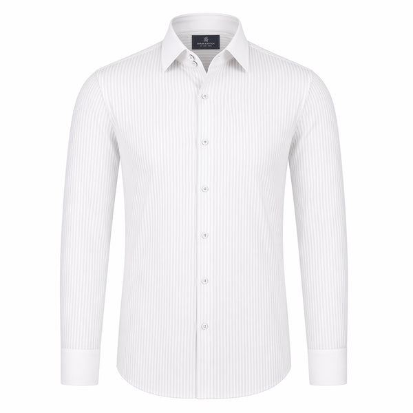 The Silver Horizon: Light Grey Candy Stripe Shirt