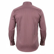 Maroon and white shirt for men back view showing clean tailored fit