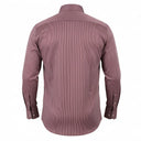 Maroon and white shirt for men back view showing clean tailored fit
