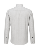 Olive and white Oxford houndstooth shirt back view for men