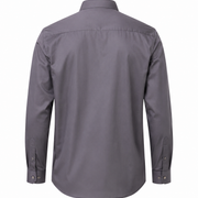 Steel grey Giza satin shirt back view for men