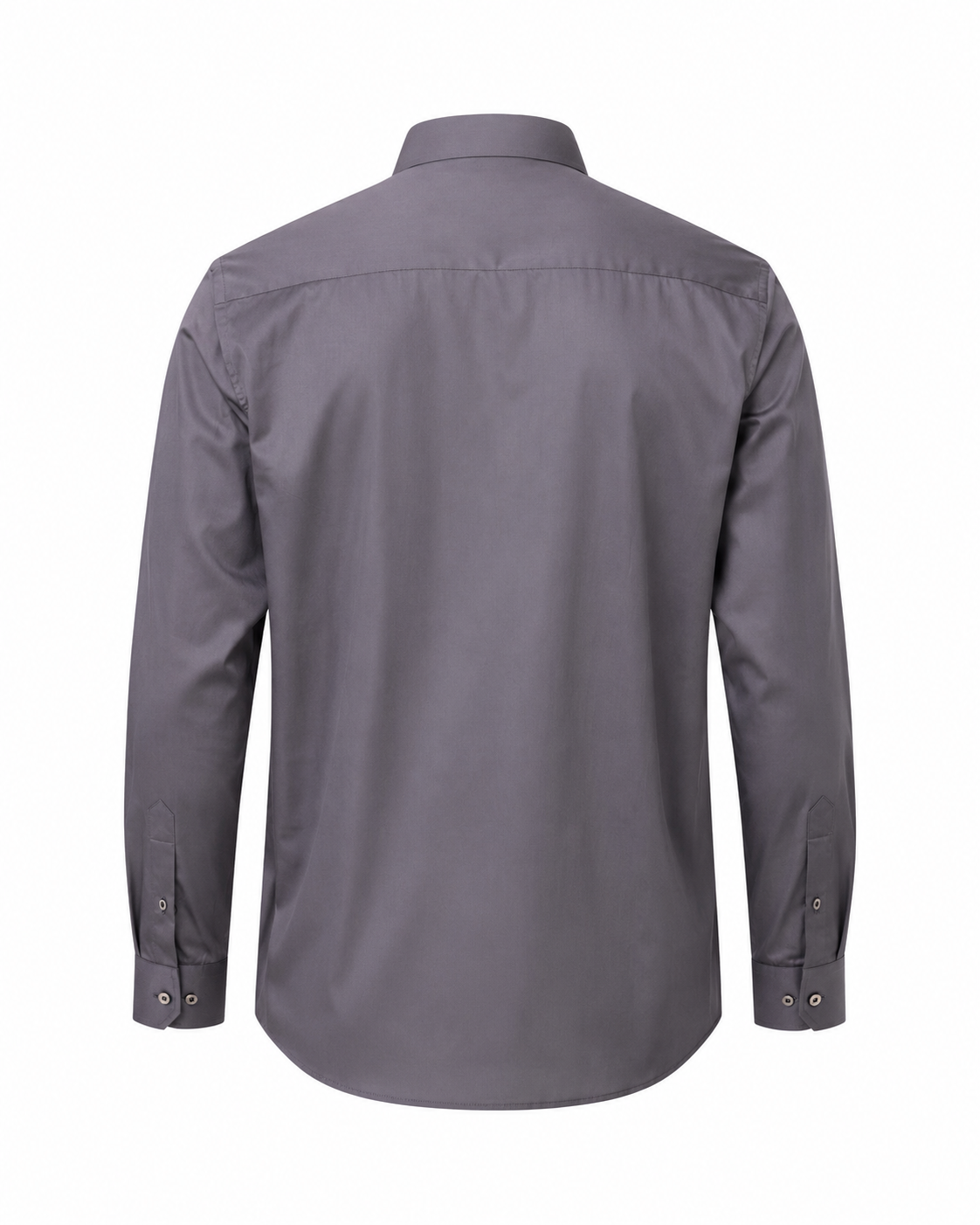 Steel grey Giza satin shirt back view for men