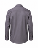 Steel grey Giza satin shirt back view for men