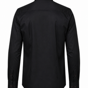 Black twill shirt back view for men