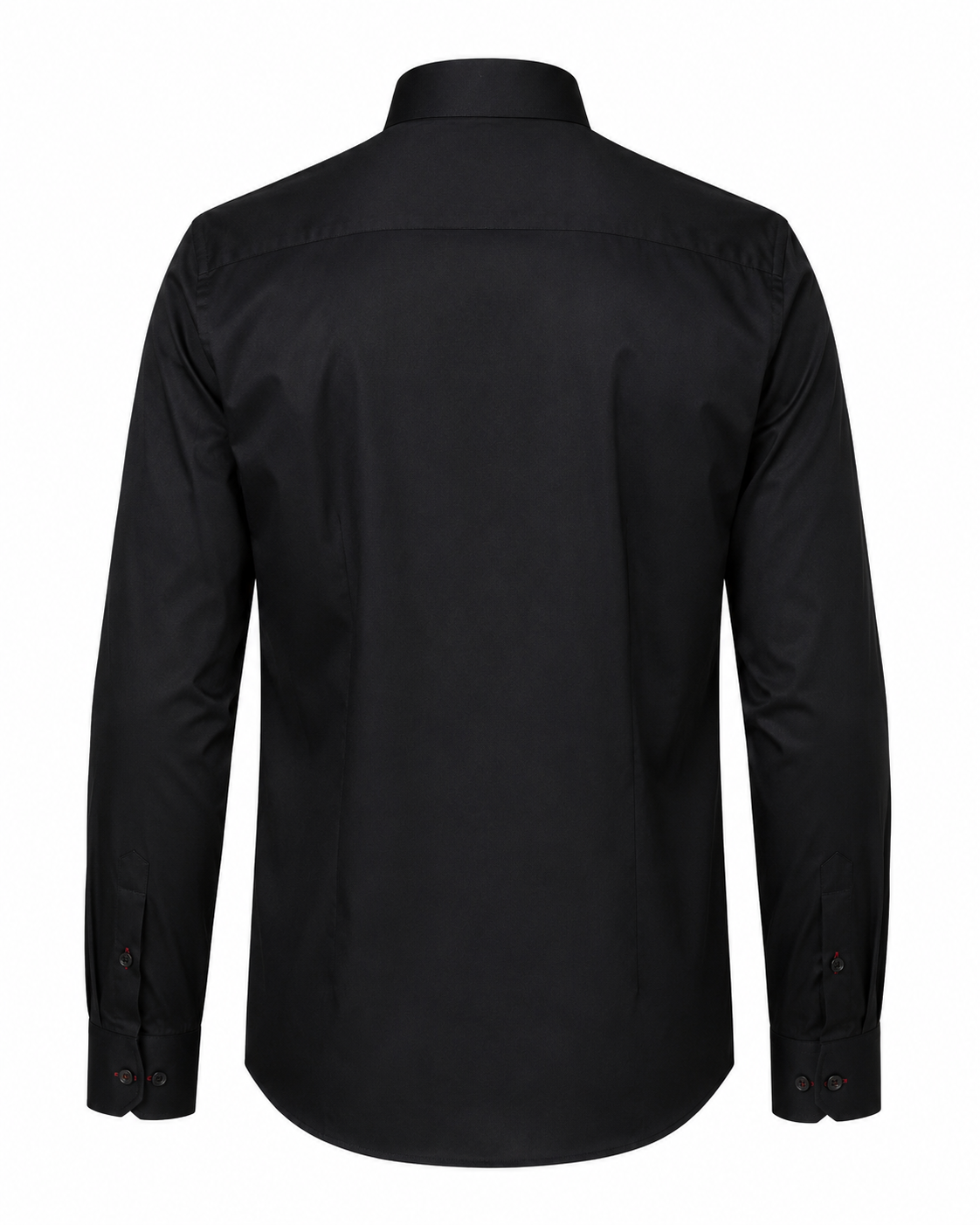 Black twill shirt back view for men
