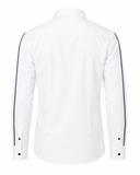 White Giza satin shirt back view for men